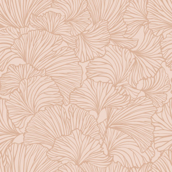 Pink non-woven wallpaper, leaves, 139489, To the Moon and Back, Esta Home
