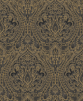 Black-bronze baroque wallpaper, OTH102, Othello, Zoom by Masureel