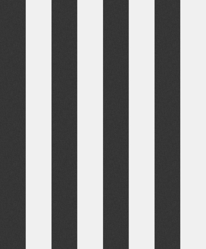 Black and white striped wallpaper, OTH410, Othello, Zoom by Masureel