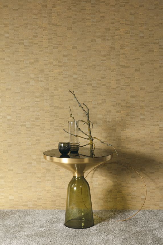 Brown-beige geometric wallpaper, SPI201, Spirit of Nature, Khroma by Masureel