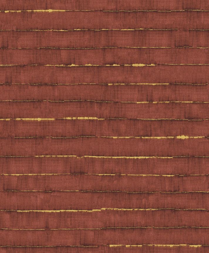 Wine-gold striped wallpaper, SPI503, Spirit of Nature, Khroma by Masureel