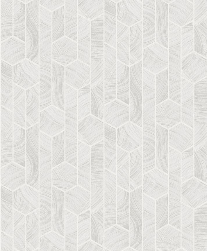 Gray-white wallpaper with geometric pattern, SUM102, Summer, Khroma by Masureel