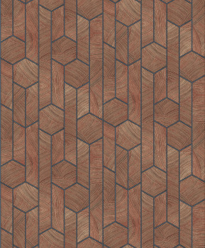 Brown wallpaper with geometric pattern, SUM106, Summer, Khroma by Masureel