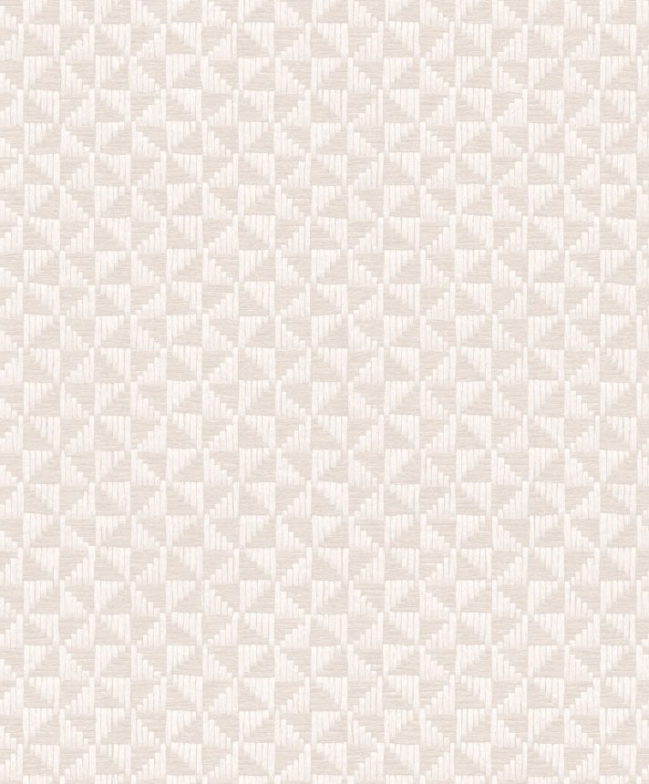 Beige geometric wallpaper, ZEN301, Zen, Zoom by Masureel