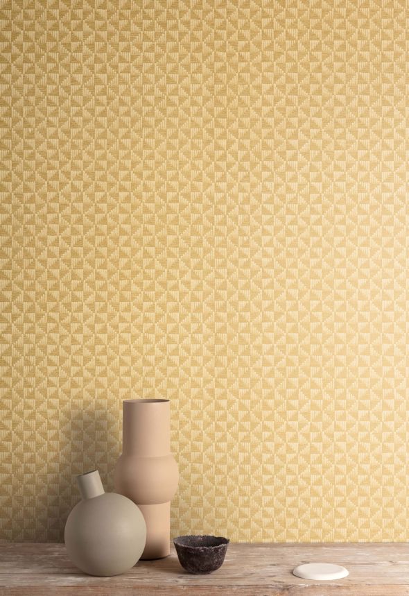 Old pink geometric wallpaper, ZEN308, Zen, Zoom by Masureel