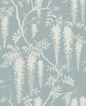 Turquoise floral wallpaper, 118251, Next