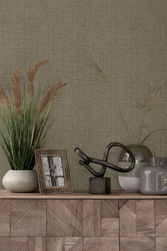 Gray-brown wallpaper, fabric imitation, 118318, Next