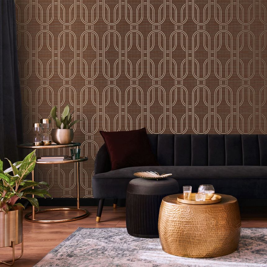 Luxury geometric pattern wallpaper 120861, Indulgence, Graham Brown Boutique