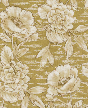 Luxury ocher floral wallpaper, 333411, Emerald, Eijffinger