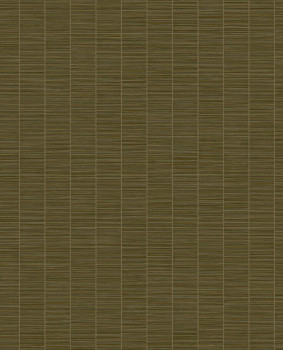 Brown-green wallpaper, bamboo imitation, 333432, Emerald, Eijffinger