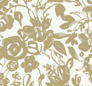 Non-woven wallpaper, golden flowers, BL1732, Blooms Second Edition Resource Library, York