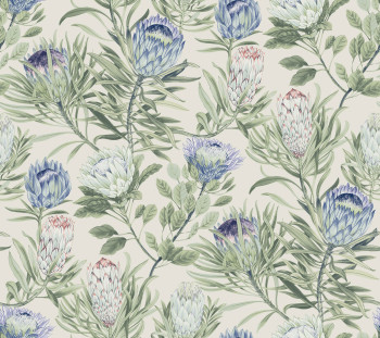 Beige non-woven floral wallpaper, BL1753, Blooms Second Edition Resource Library, York