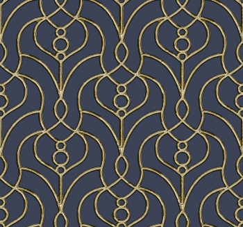 Blue baroque wallpaper, EV3946, Candice Olson Casual Elegance, York