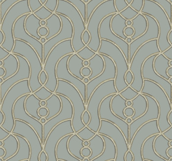 Gray-blue baroque wallpaper, EV3948, Candice Olson Casual Elegance, York