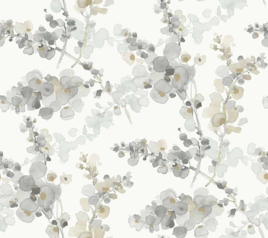 Gray-beige floral wallpaper, EV3971, Candice Olson Casual Elegance, York