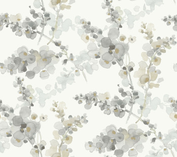 Gray-beige floral wallpaper, EV3971, Candice Olson Casual Elegance, York