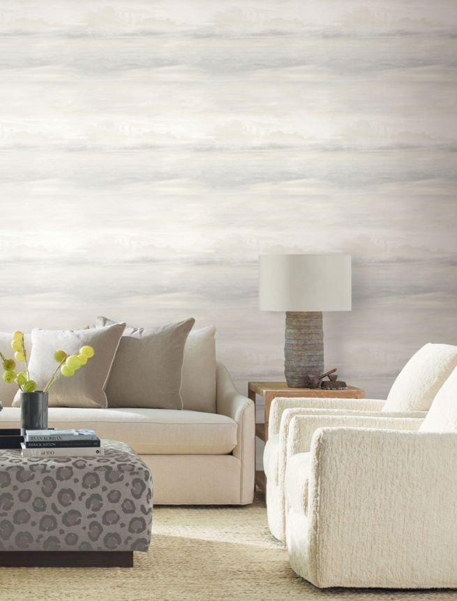 Grey-cream wallpaper, landscape in fog, SO2430, Candice Olson Casual Elegance, York