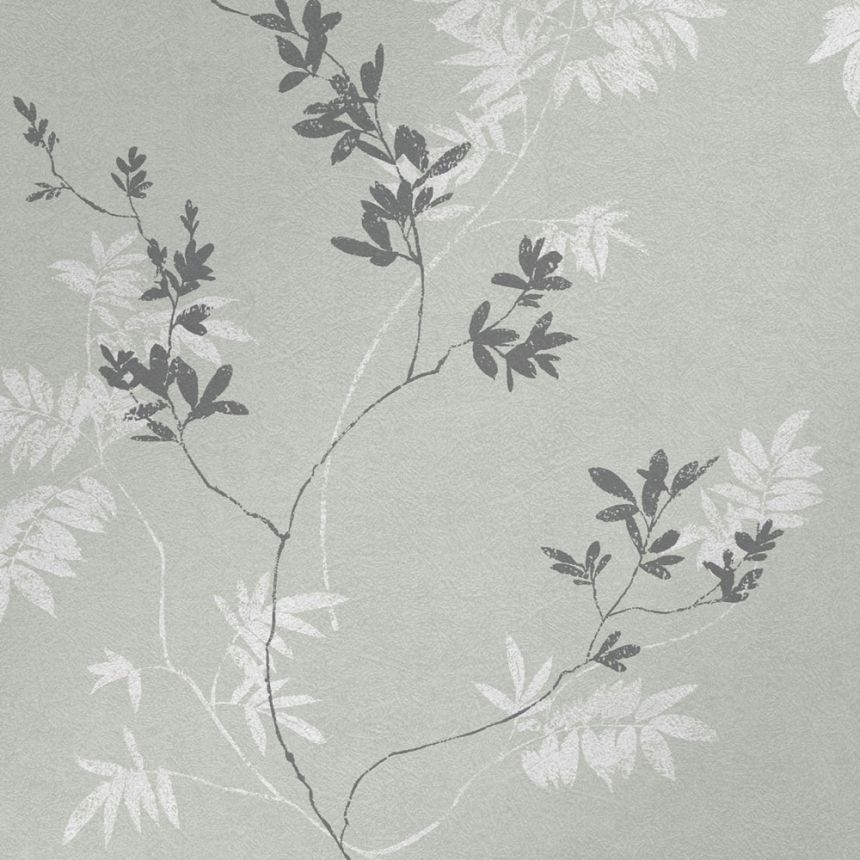 Green wallpaper with branches and leaves, 119840, Laura Ashley 3