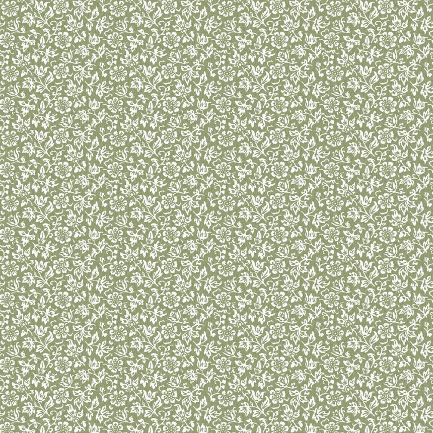 White-green non-woven floral wallpaper, 121077, Laura Ashley 3