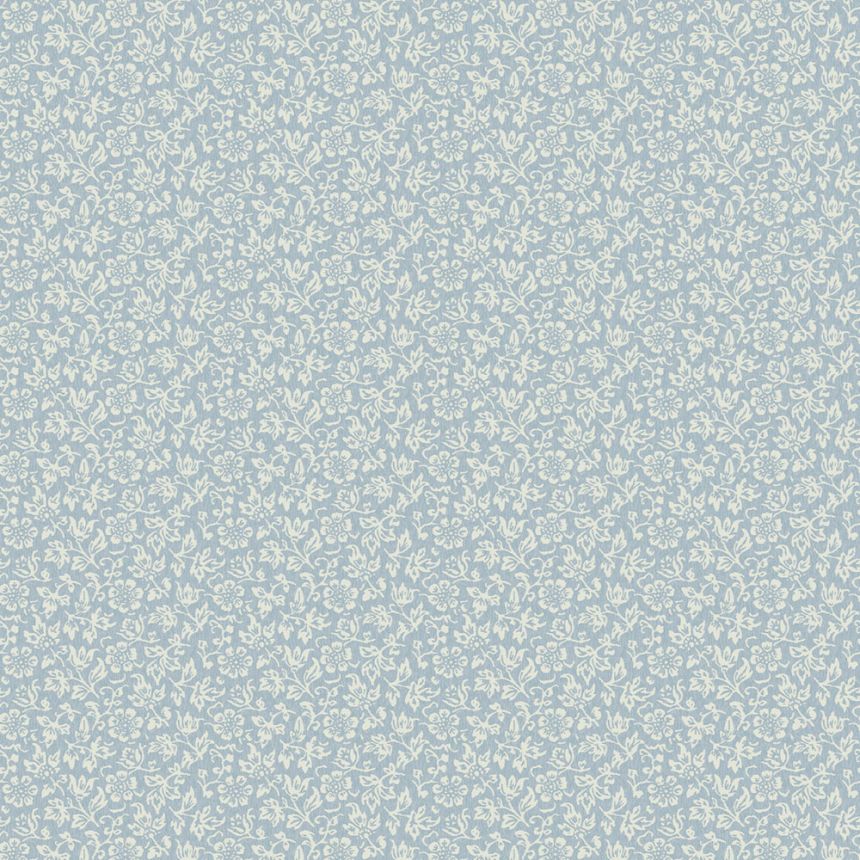 Blue-white non-woven floral wallpaper, 121078, Laura Ashley 3