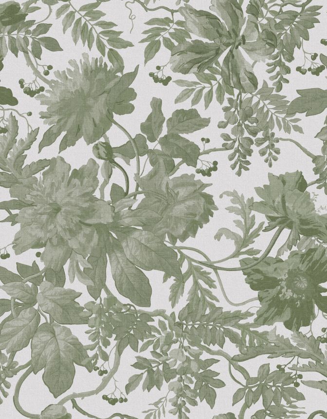 Gray-green floral non-woven wallpaper, 120621, Retreat, Graham&Brown Premium