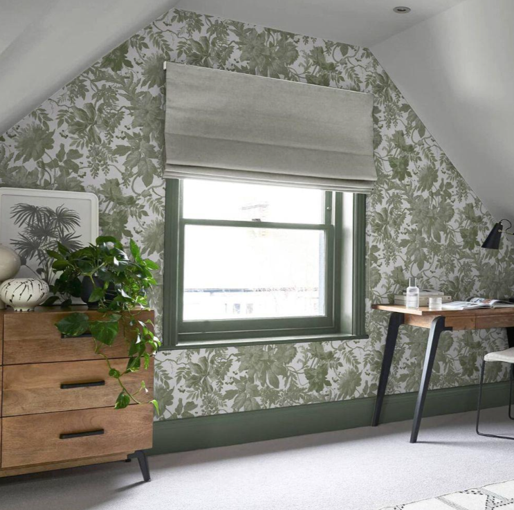 Gray-green floral non-woven wallpaper, 120621, Retreat, Graham&Brown Premium