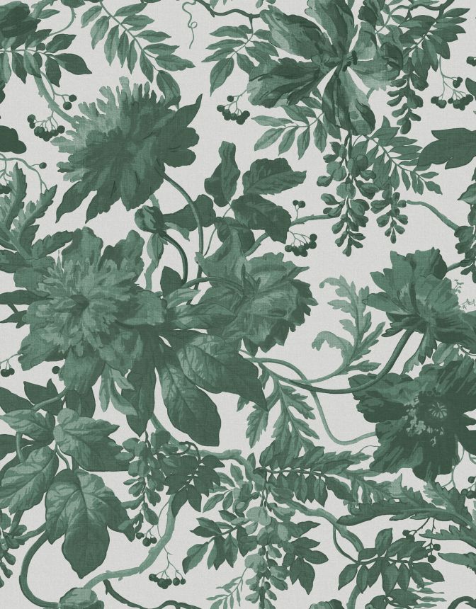 Gray-green floral non-woven wallpaper, 120622, Retreat, Graham&Brown Premium