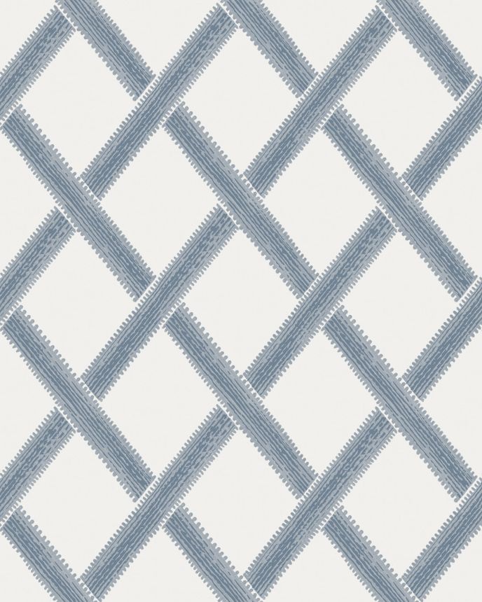 White-blue non-woven geometric pattern wallpaper, 120633, Retreat, Graham&Brown Premium