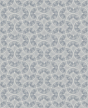 Blue-white non-woven geometric pattern wallpaper, 120636, Retreat, Graham&Brown Premium