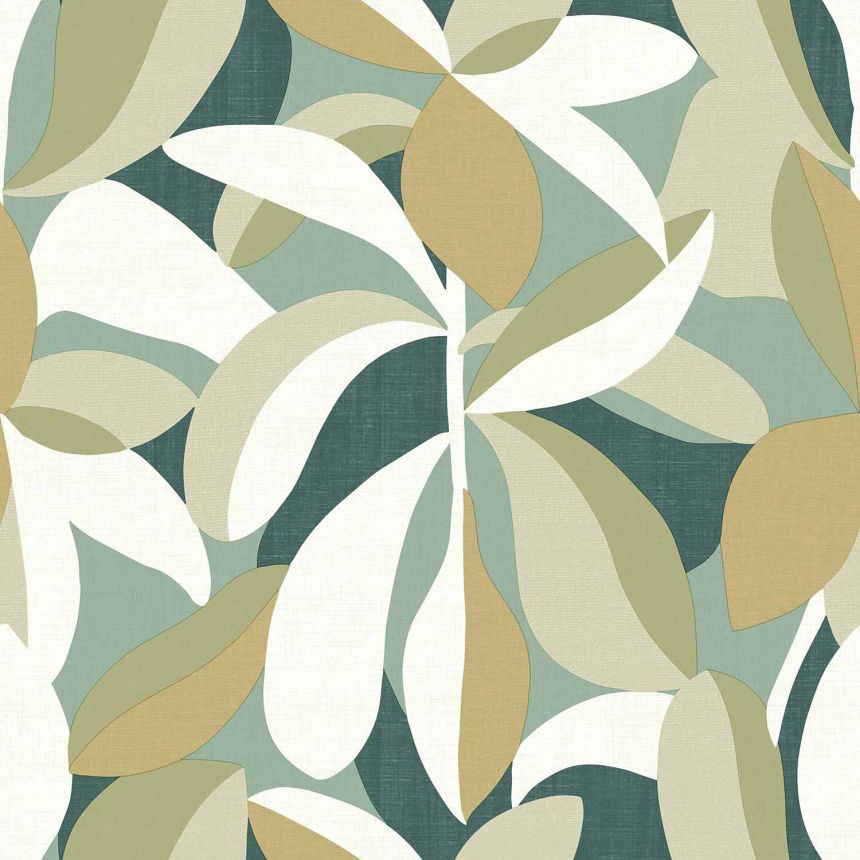 Non-woven wallpaper, colored leaves, 30107, Energie, Cristiana Masi by Parato