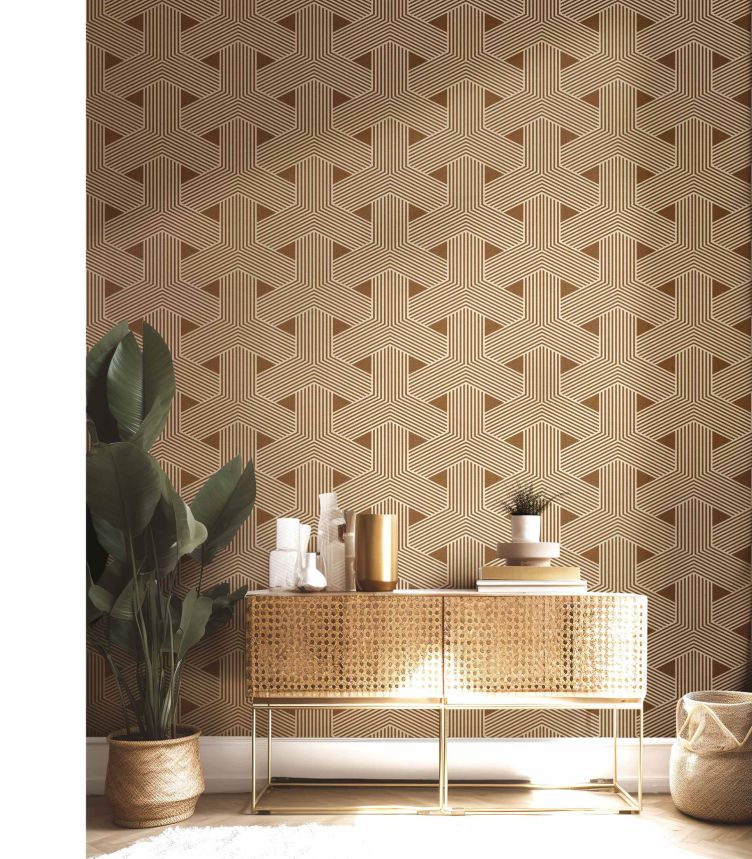 Gray non-woven wallpaper, geometric pattern, 30131, Energie, Cristiana Masi by Parato