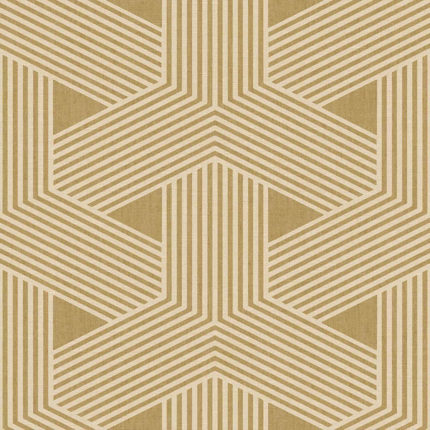 Beige non-woven wallpaper, geometric pattern, 30132, Energie, Cristiana Masi by Parato