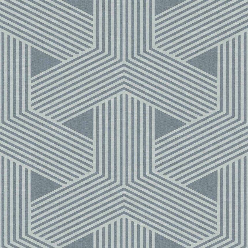 Blue non-woven wallpaper, geometric pattern, 30133, Energie, Cristiana Masi by Parato