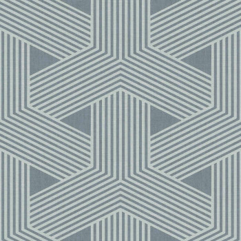 Blue non-woven wallpaper, geometric pattern, 30133, Energie, Cristiana Masi by Parato