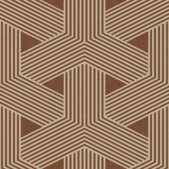 Brown non-woven wallpaper, geometric pattern,  30134, Energie, Cristiana Masi by Parato