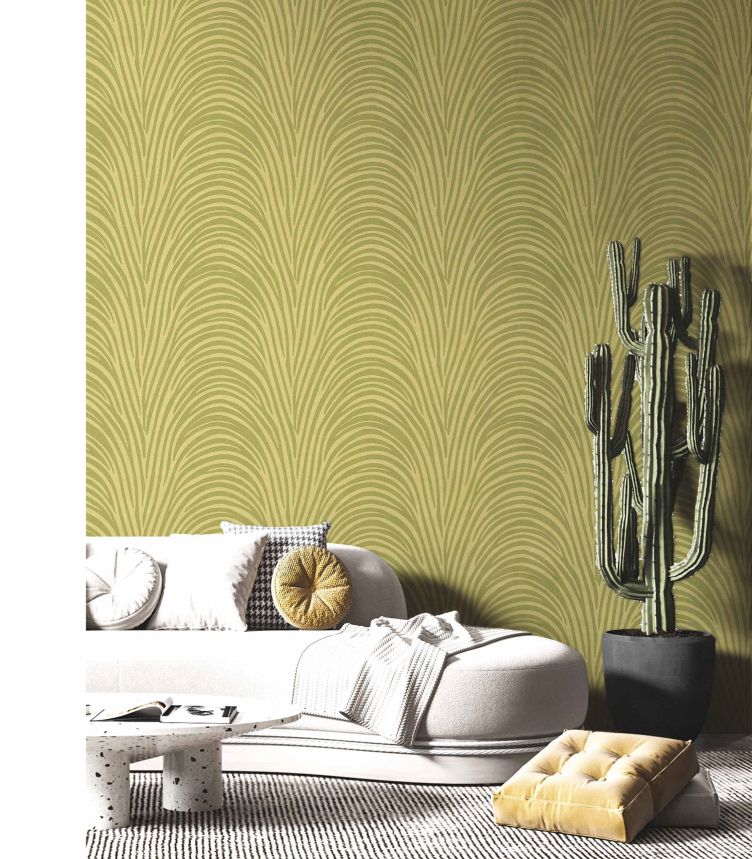 Yellow non-woven wallpaper, geometric pattern, 30147, Energie, Cristiana Masi by Parato