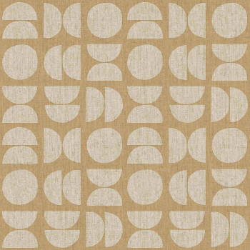 Beige non-woven wallpaper, geometric pattern, 30153, Energie, Cristiana Masi by Parato