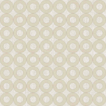 Beige non-woven wallpaper with circles, 30161, Energie, Cristiana Masi by Parato