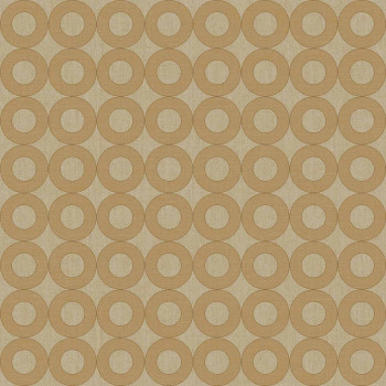 Beige non-woven wallpaper with circles, 30164, Energie, Cristiana Masi by Parato