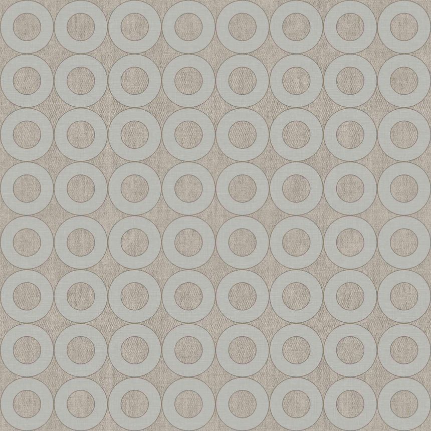 Gray non-woven wallpaper with circles, 30167, Energie, Cristiana Masi by Parato