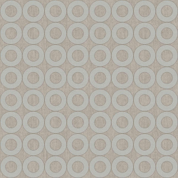 Gray non-woven wallpaper with circles, 30167, Energie, Cristiana Masi by Parato