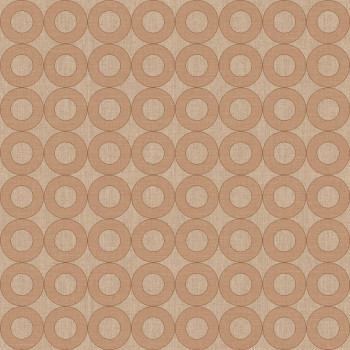 Light brown non-woven wallpaper with circles, 30168, Energie, Cristiana Masi by Parato