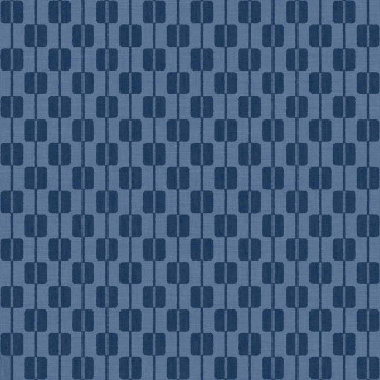 Blue non-woven wallpaper, cube pattern, 30173, Energie, Cristiana Masi by Parato