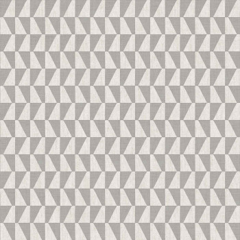 Silver-white non-woven wallpaper, geometric pattern, 30176, Energie, Cristiana Masi by Parato