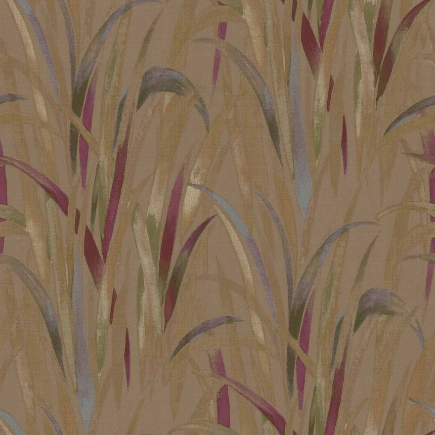 Sand colored wallpaper, grass leaves, 26408, Thai, Cristiana Masi by Parato