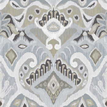 Blue wallpaper with ornaments, ethno pattern, 26426, Thai, Cristiana Masi by Parato