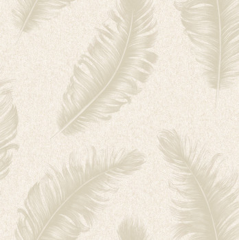 Luxury beige wallpaper with feathers, Z77529, Savana, Zambaiti Parati