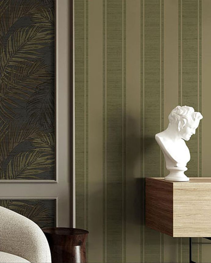 Luxury brown wallpaper with palm leaves, 33319, Tradizioni, Cristiana Masi by Parato