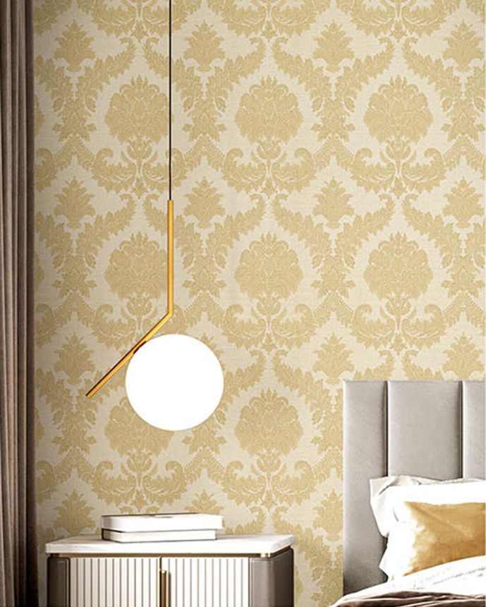 Cream non-woven baroque wallpaper, 33330, Tradizioni, Cristiana Masi by Parato