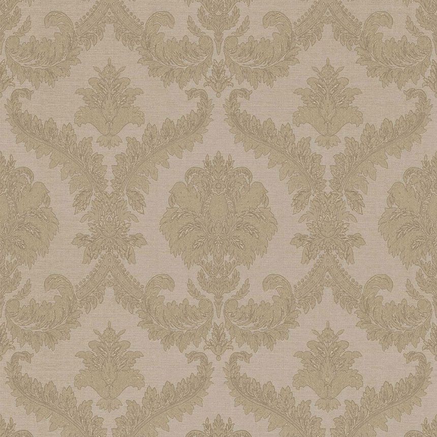 Brown non-woven baroque wallpaper, 33334, Tradizioni, Cristiana Masi by Parato